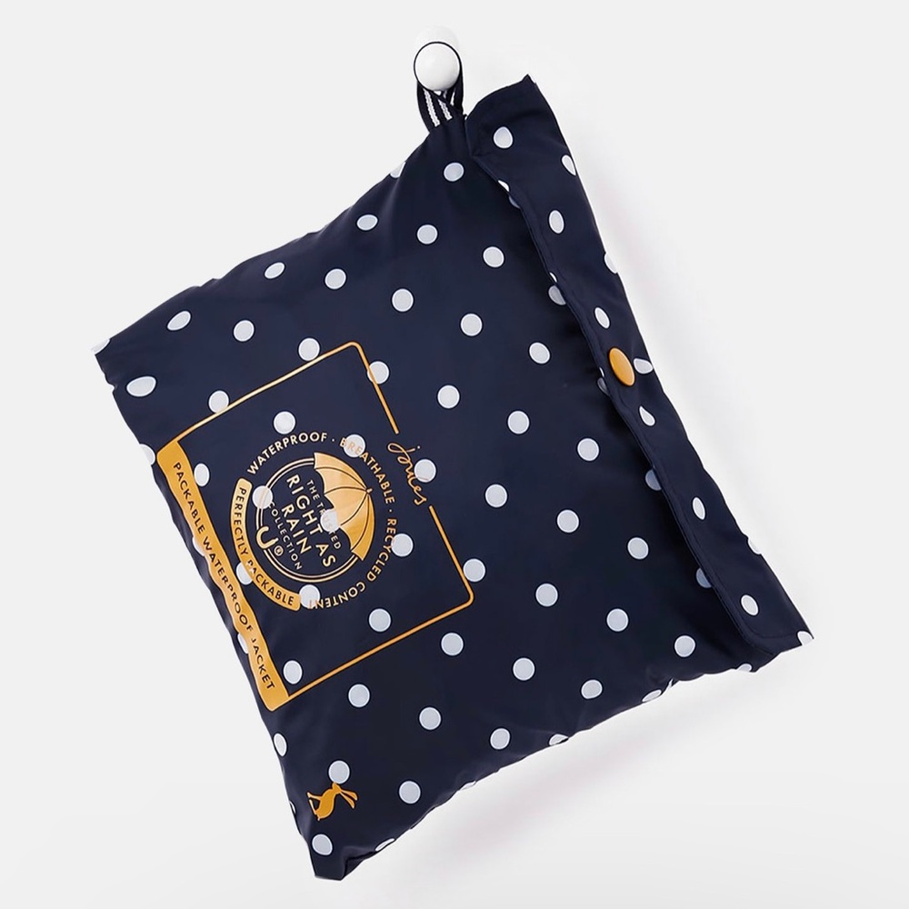 NWT Joules Golightly Packable Raincoat in Navy Spot ⚓️⛵️ - Picture 8 of 9